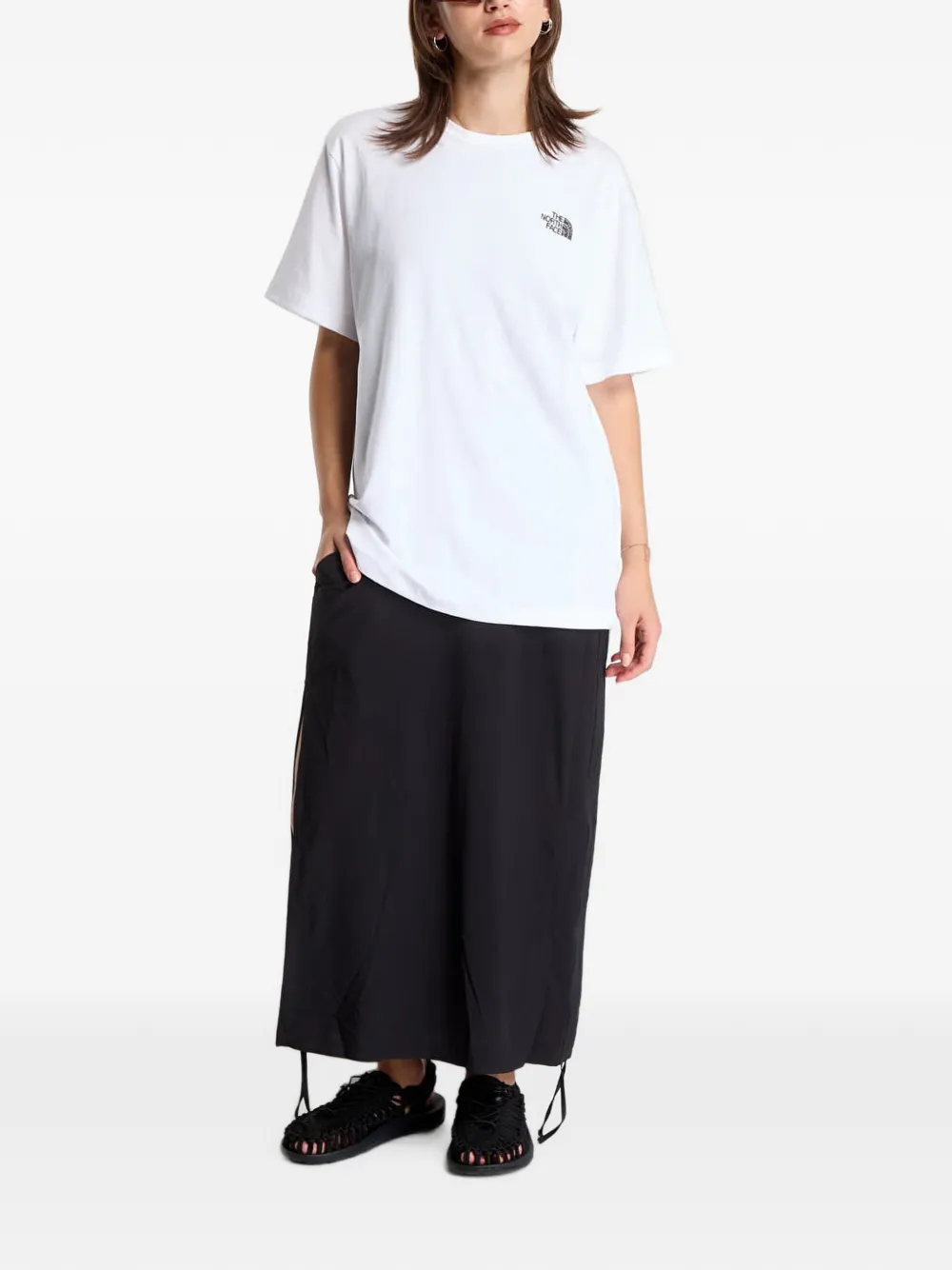The North Face T-shirt met print Wit