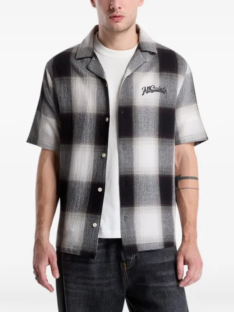 AllSaints check short-sleeve shirt