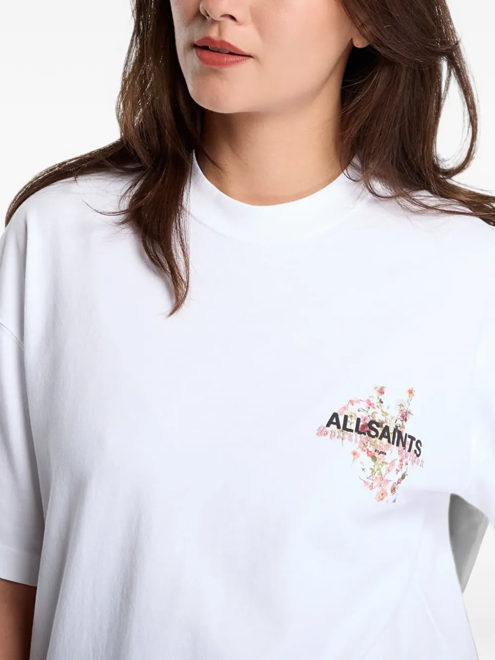 AllSaints T-shirt met logoprint Wit