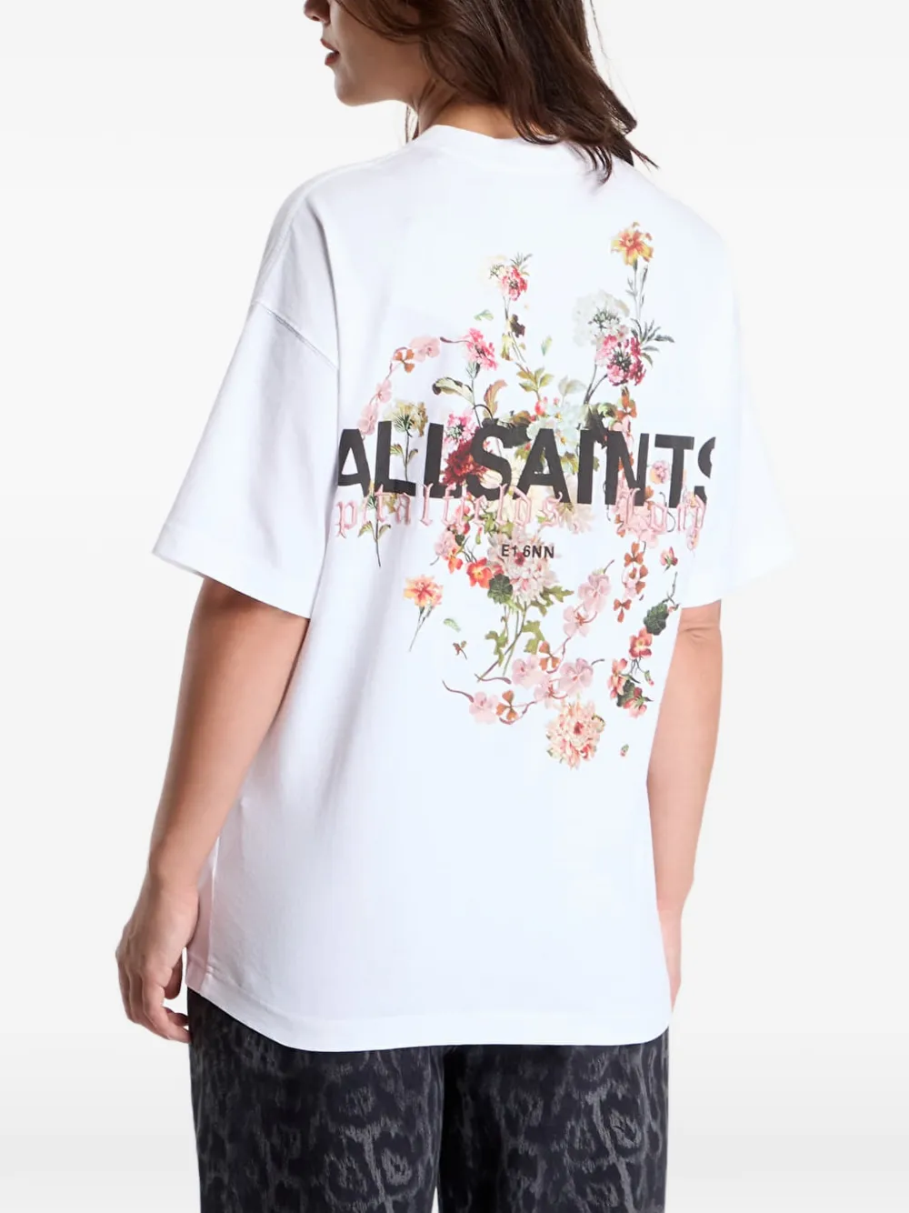 AllSaints T-shirt met logoprint Wit