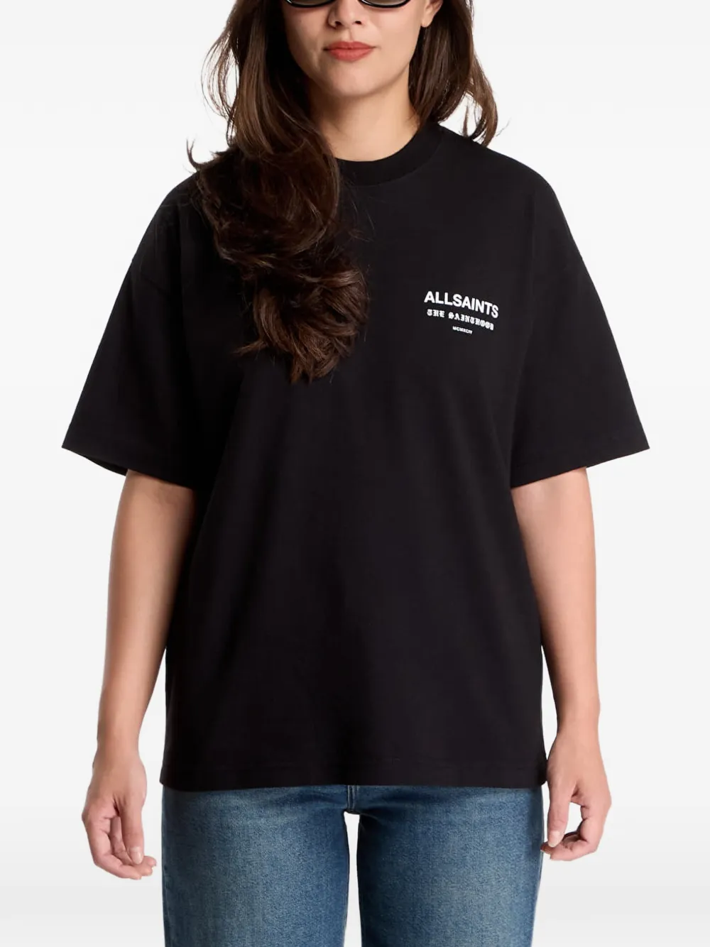 AllSaints Eliana Etta logo-print T-shirt - Nero