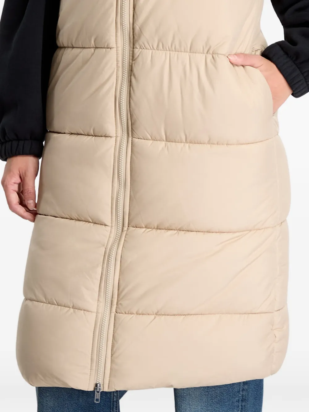 Urban Classics Lange bodywarmer Beige