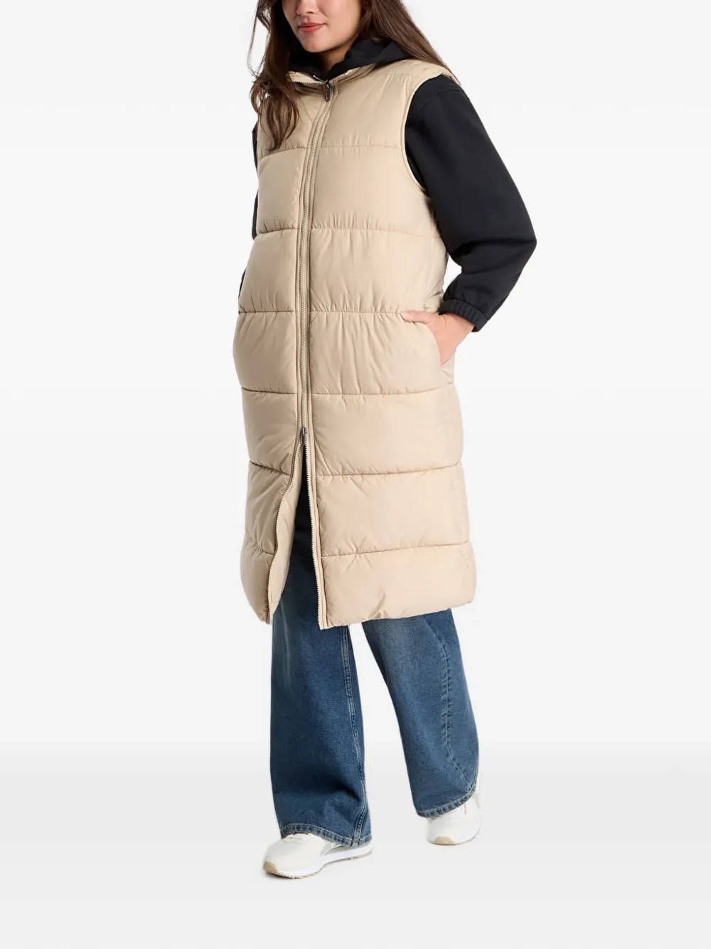 Urban Classics Lange bodywarmer Beige