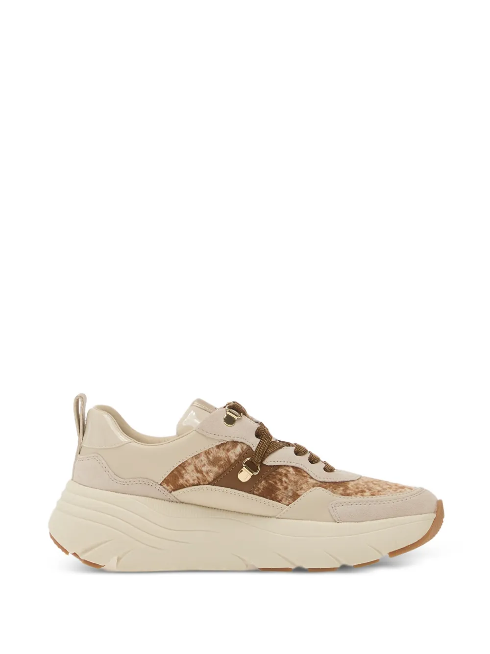 Geox animal-print panelled sneakers - Nude