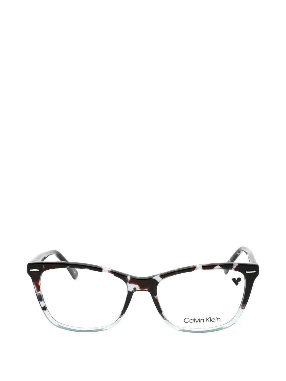 Calvin Klein tortoiseshell-effect rectangle-frame glasses