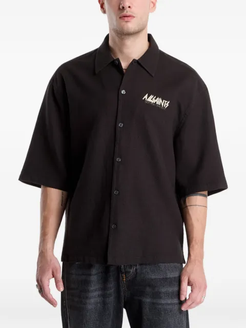 AllSaints Synth logo-print short-sleeve shirt