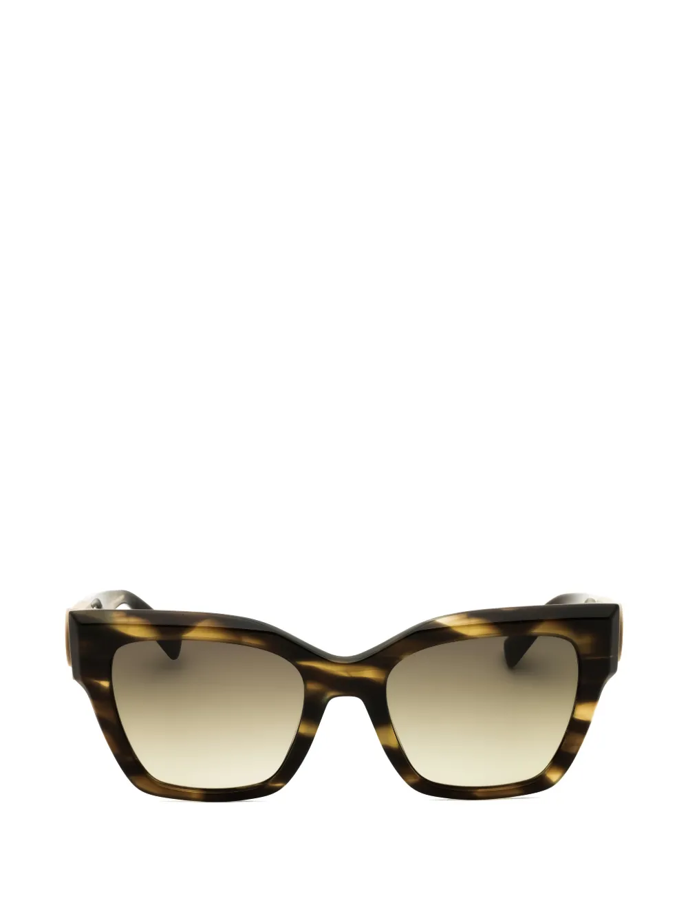 Longchamp tortoiseshell-effect cat-eye sunglasses - Marron