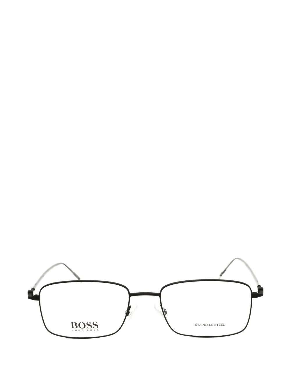 BOSS rectangle-frame metal glasses - Nero