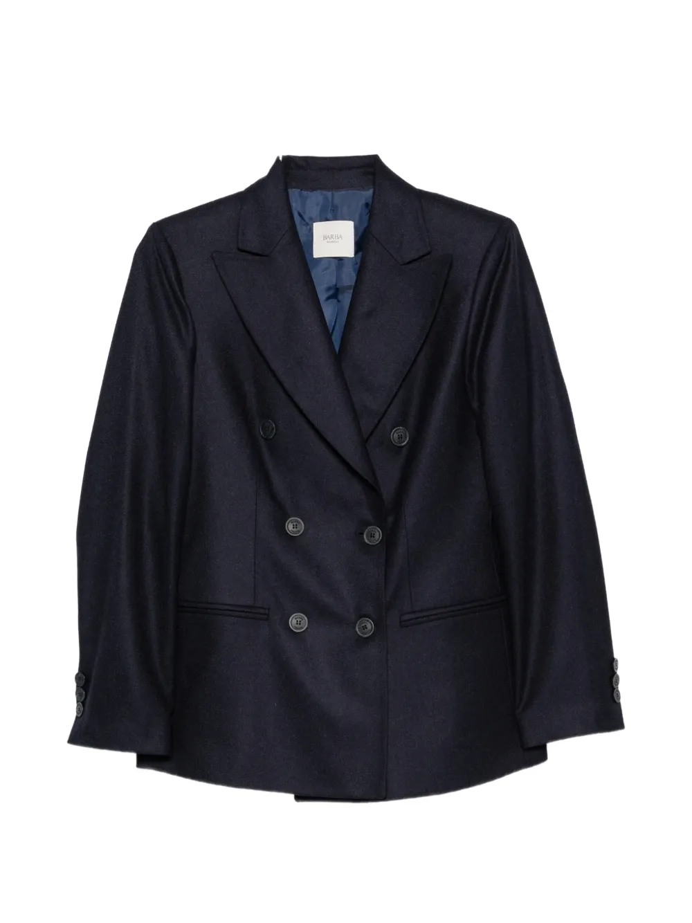 Barba double-breasted coat - Blue