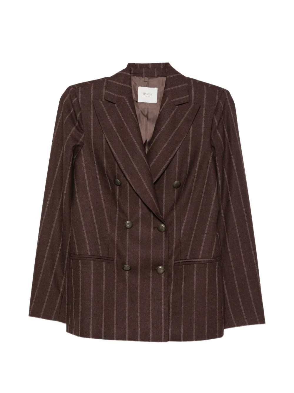 Barba pinstripe double-breasted blazer - Marron Barba pinstripe double-breasted blazer - Marron