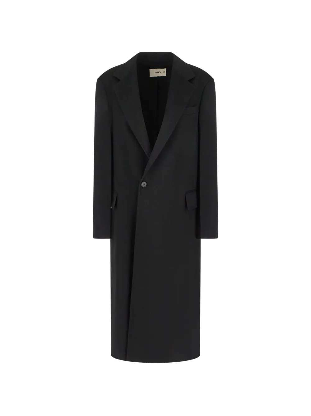 FENDI single-breasted notched-lapels coat - Nero