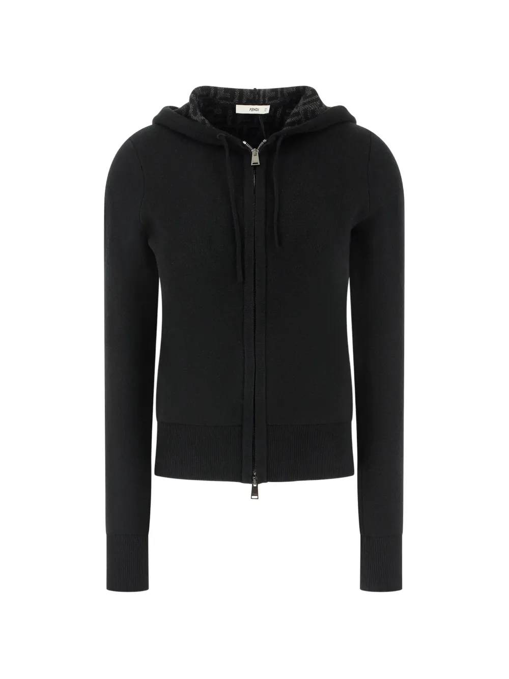 FENDI FF-logo hooded hoodie - Black