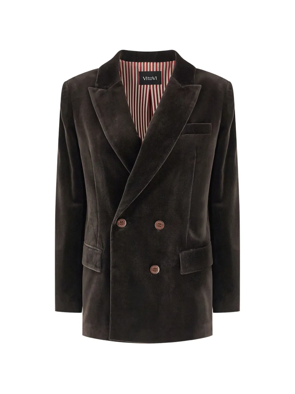 VITOVI double-breasted blazer - Braun