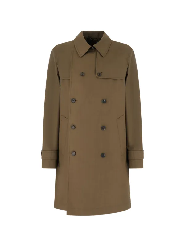 FENDI double-breasted Trench Coat | グリーン | FARFETCH JP