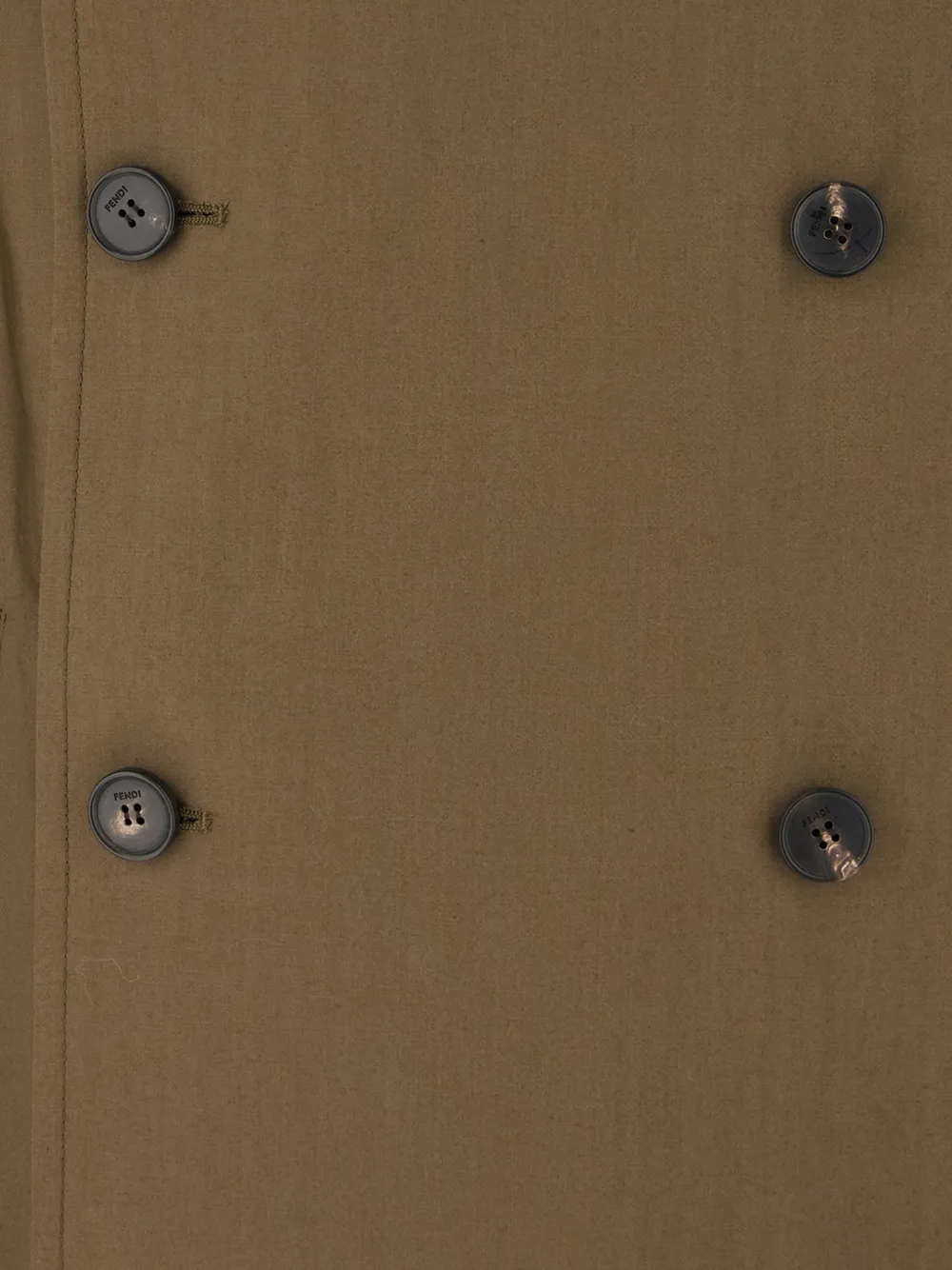 FENDI double-breasted trench coat Groen