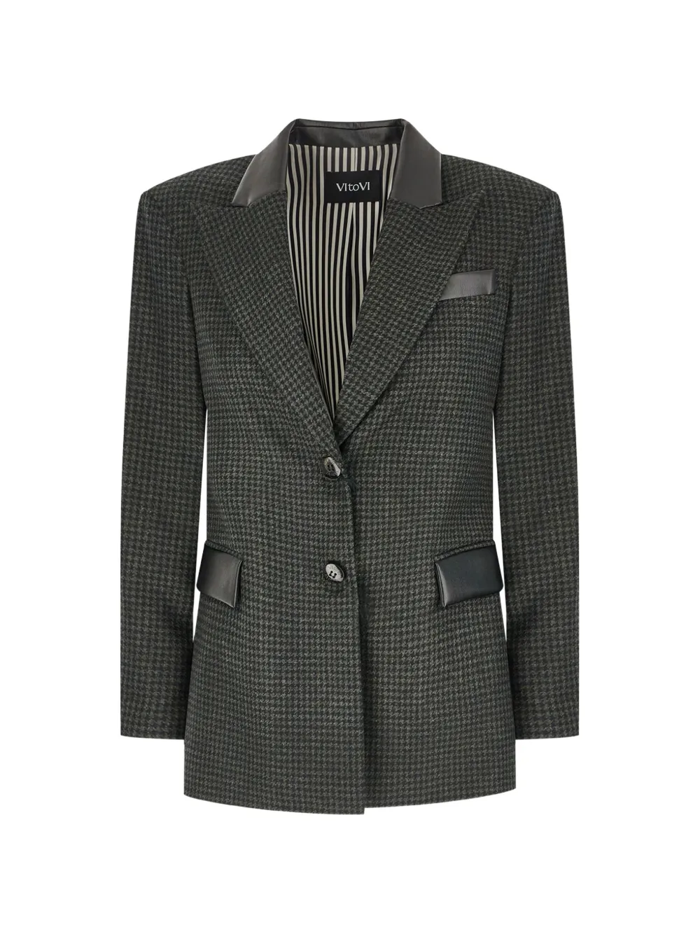 VITOVI houndstooth-pattern jacket - Green