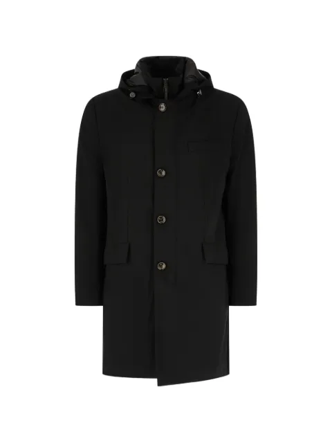 Montecore hooded single-breasted coat