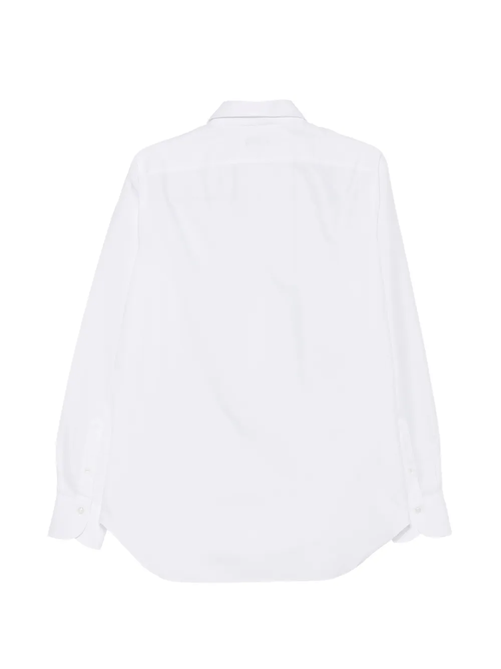 Finamore 1925 Napoli spread-collar long-sleeve shirt Wit