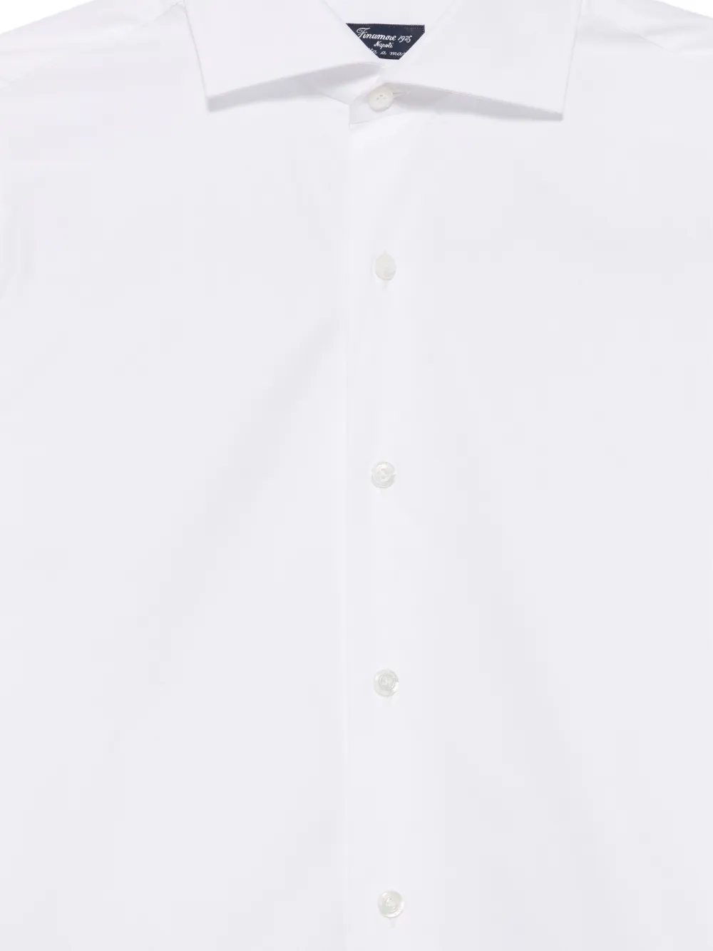Finamore 1925 Napoli spread-collar long-sleeve shirt Wit