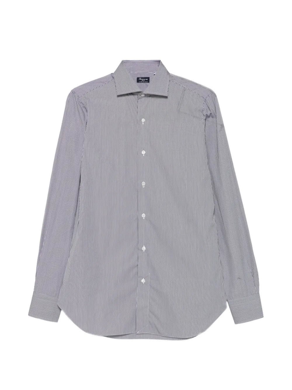 Finamore 1925 Napoli vertical-stripe shirt - Bianco