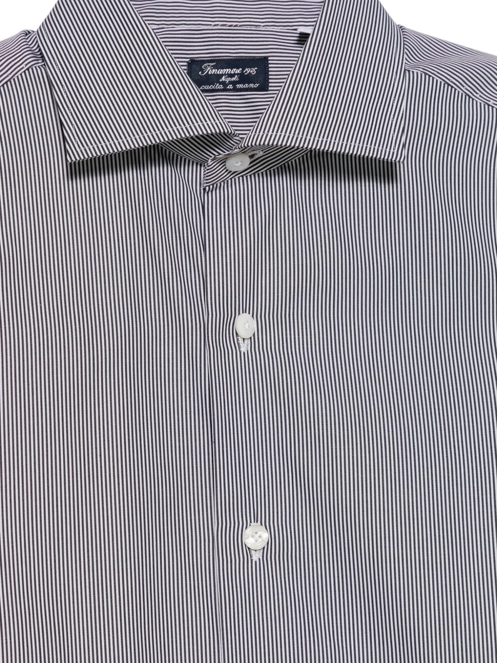 Finamore 1925 Napoli vertical-stripe shirt Wit