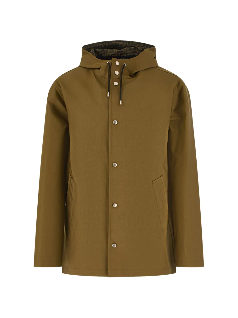 FENDI logo-print parka - Verde