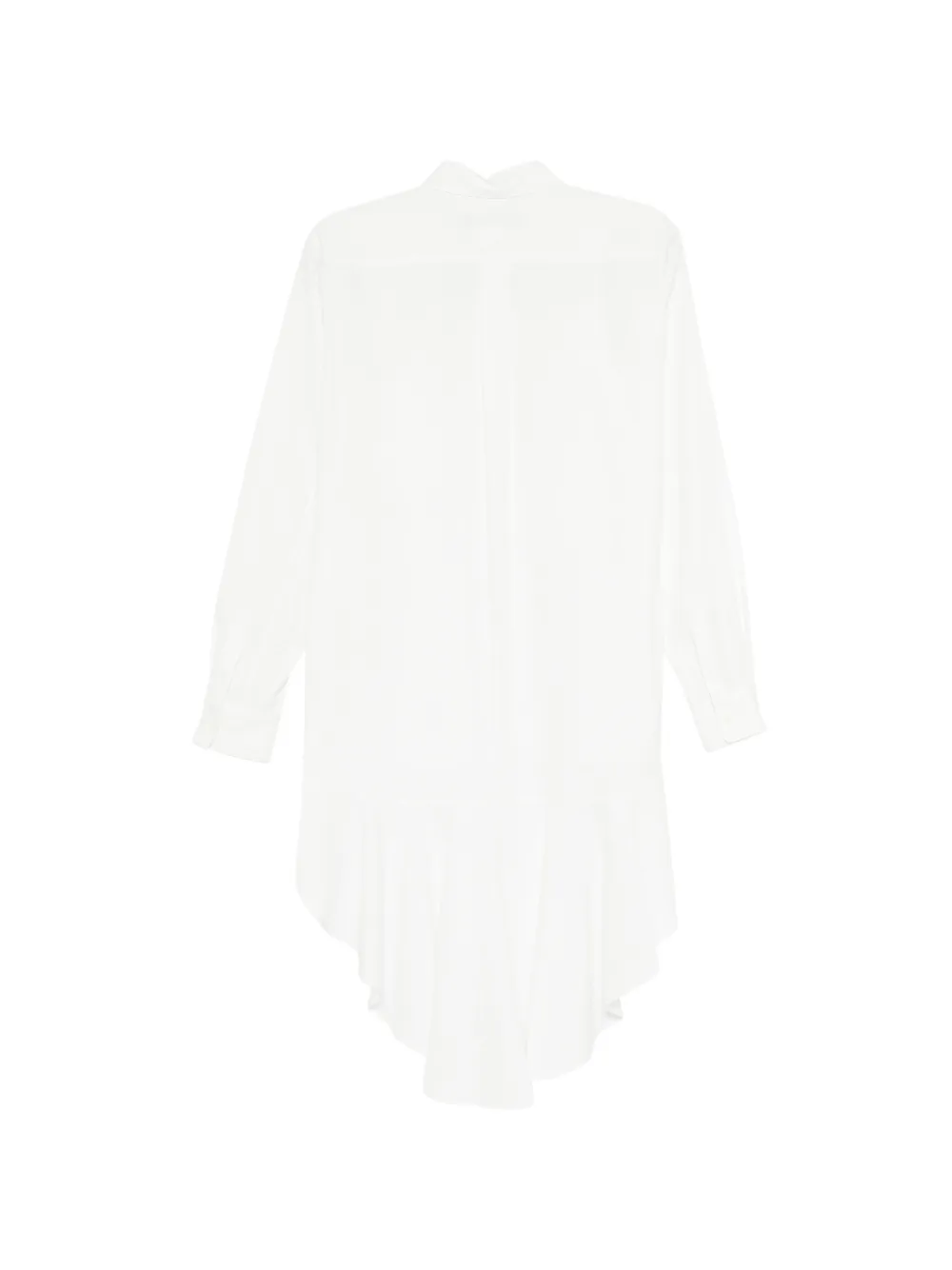 Black Comme Des Garçons frilled-hem shirt Wit