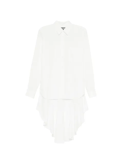 Black Comme Des Garçons frilled-hem shirt