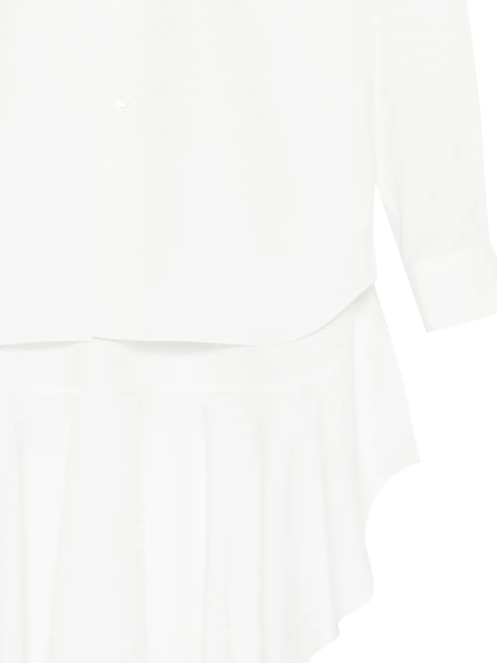 Black Comme Des Garçons frilled-hem shirt Wit