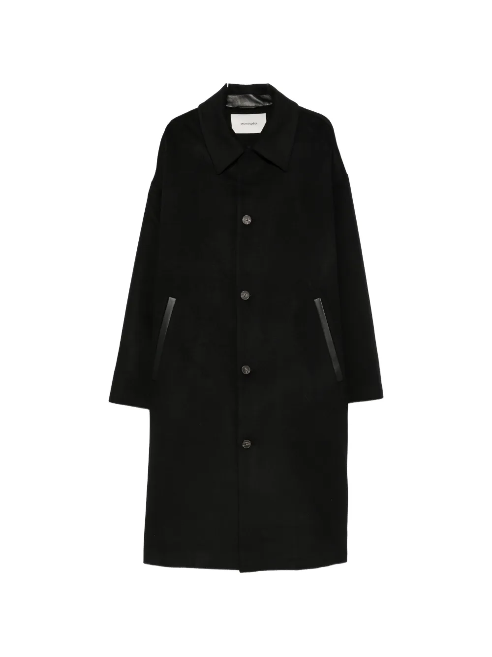 ENTIRE STUDIOS single-breasted wool coat - Nero