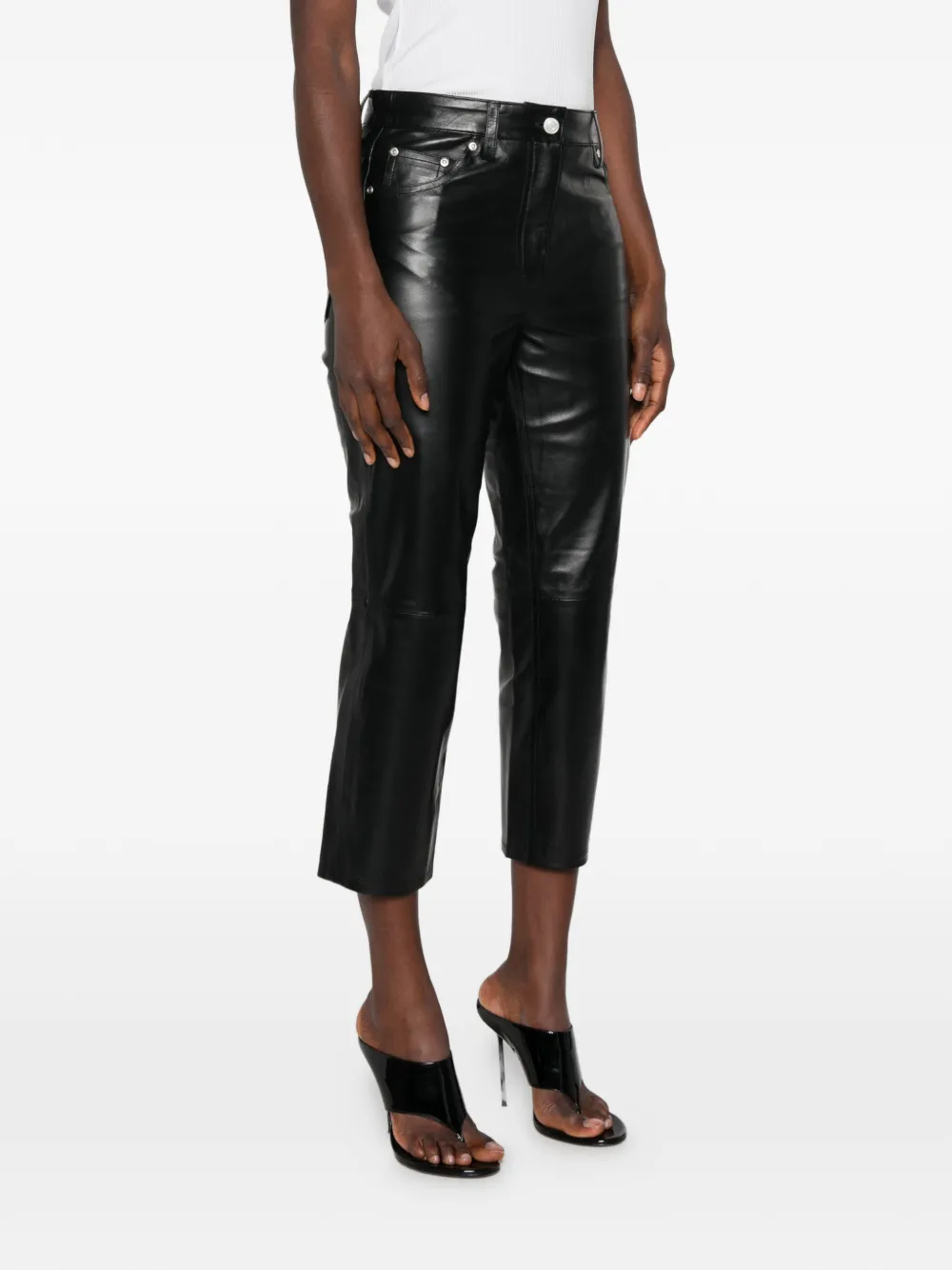 IRO Cropped broek Zwart