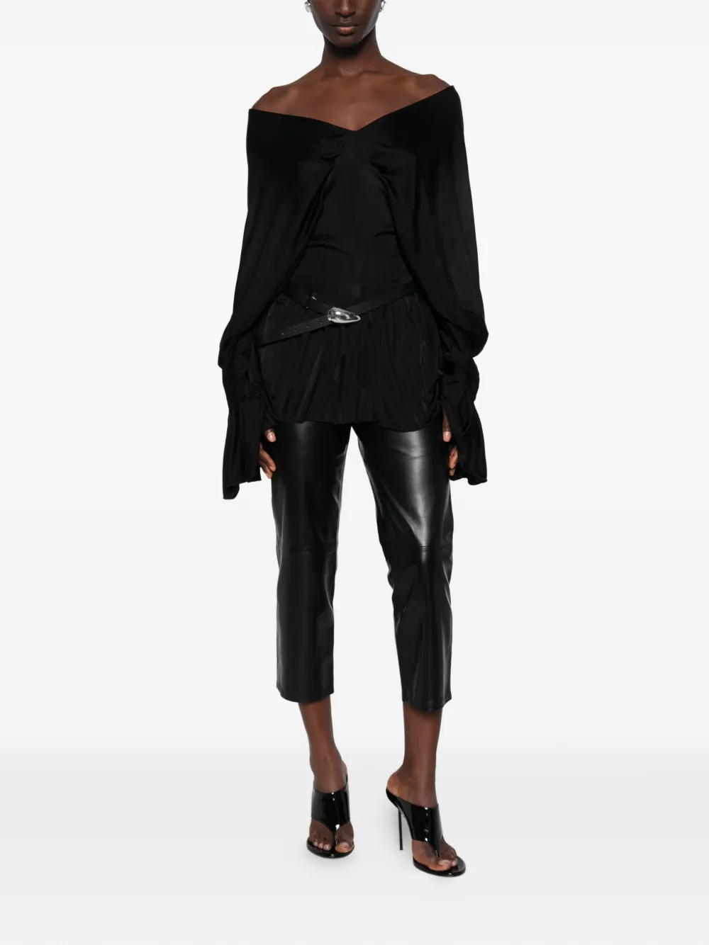 IRO Cropped broek Zwart