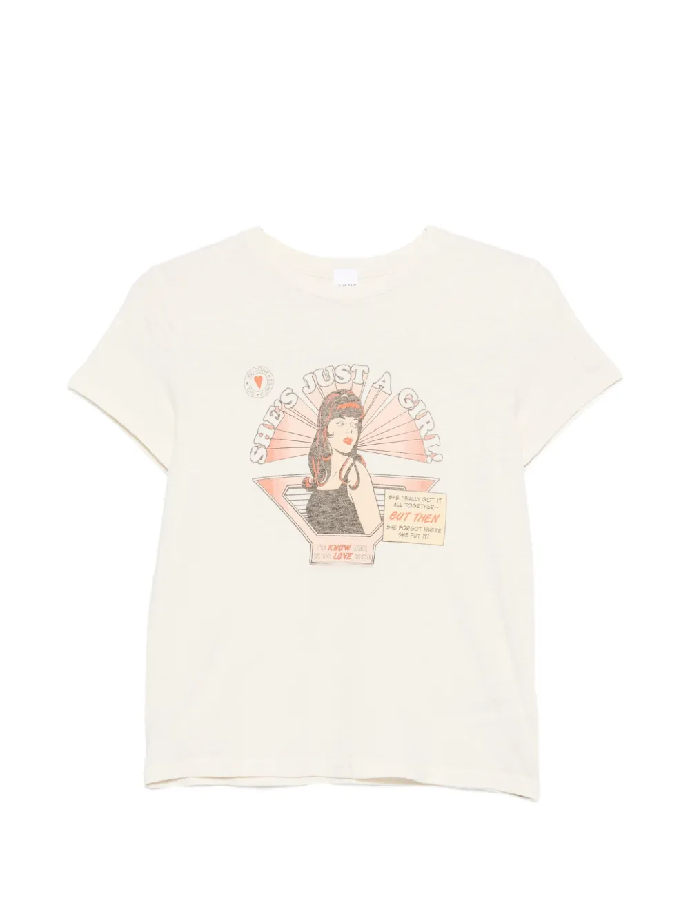 RE/DONE Just a Girl graphic-print T-shirt - Tons neutres RE/DONE Just a Girl graphic-print T-shirt - Tons neutres