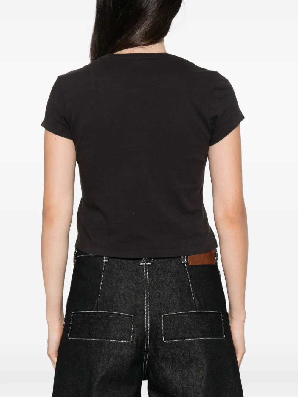 RE DONE 50's boxy T-shirt met grafische print Zwart