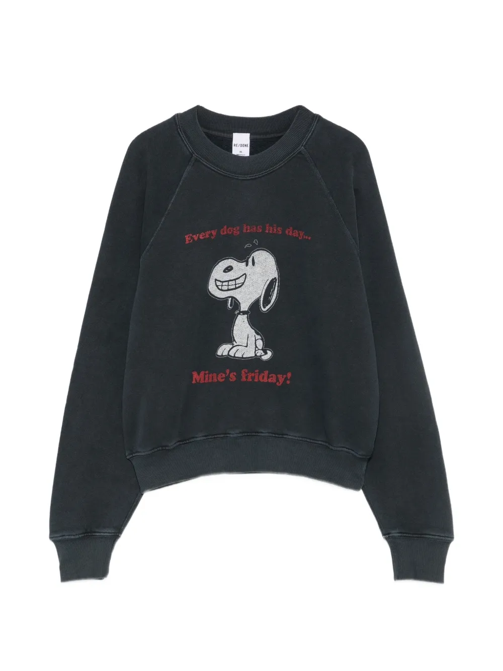 RE/DONE graphic-print raglan-sleeve sweatshirt - Gris RE/DONE graphic-print raglan-sleeve sweatshirt - Gris