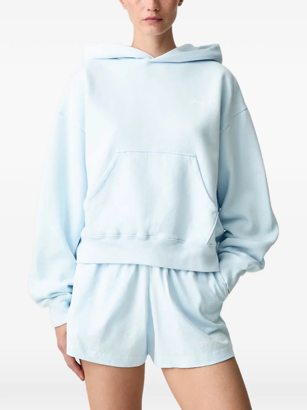 Sporty & Rich International katoenen hoodie Blauw