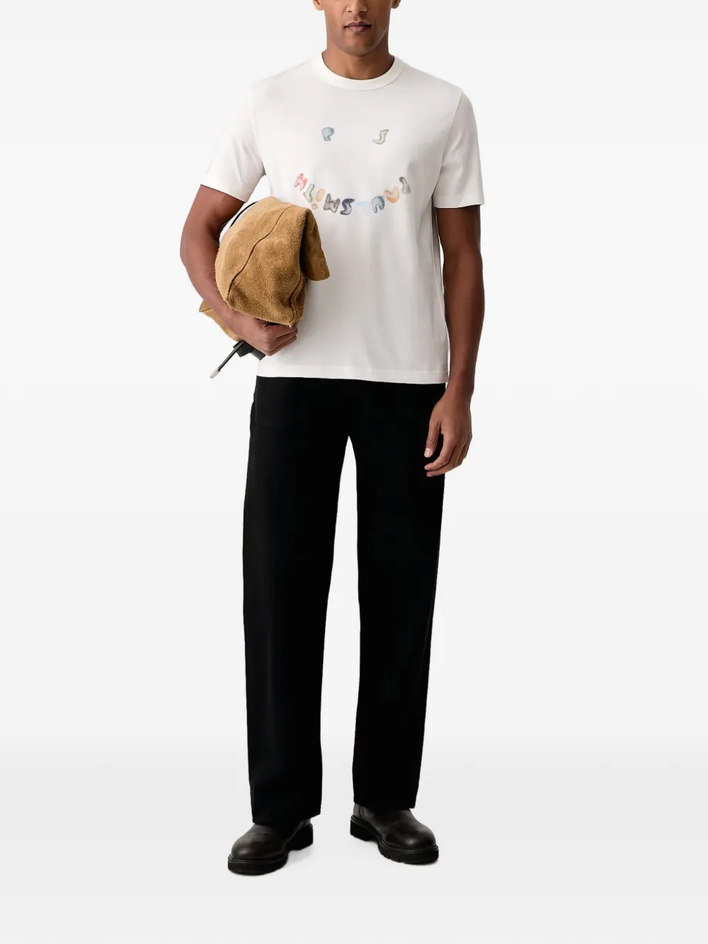 PS Paul Smith Katoenen T-shirt met logoprint Wit