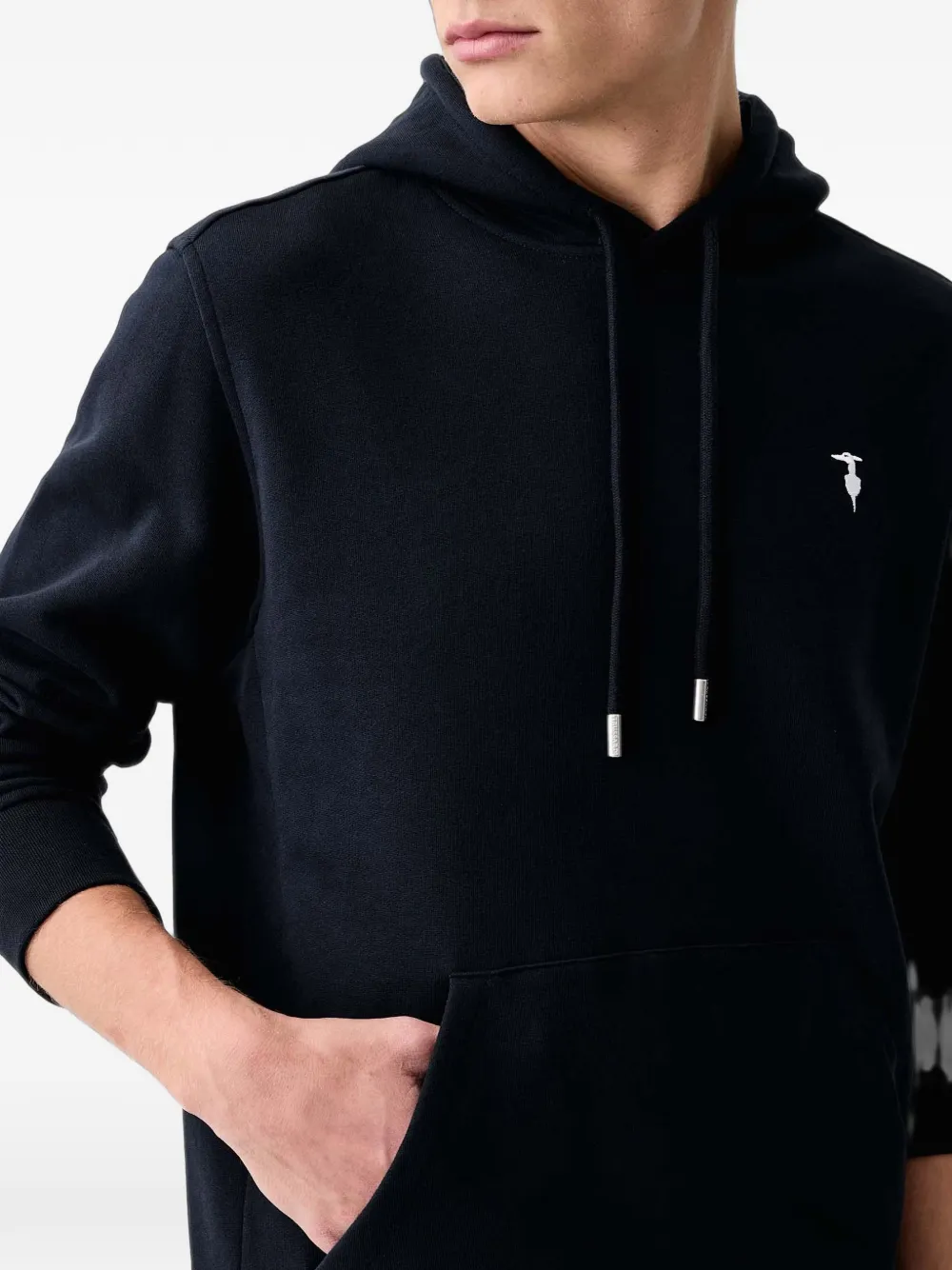 Trussardi Hoodie met geborduurd logo Blauw