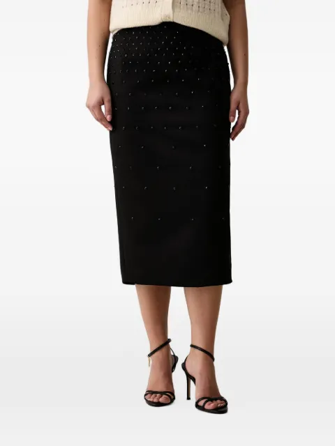 Trussardi crystal-embellished pencil midi skirt