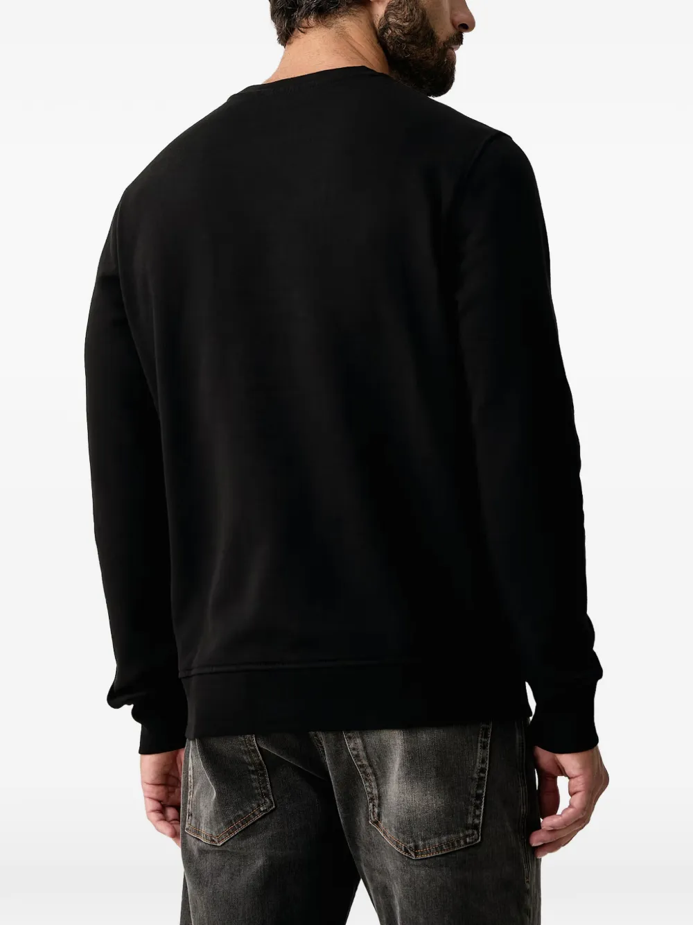 Trussardi Trui met geborduurd logo en ronde hals Zwart