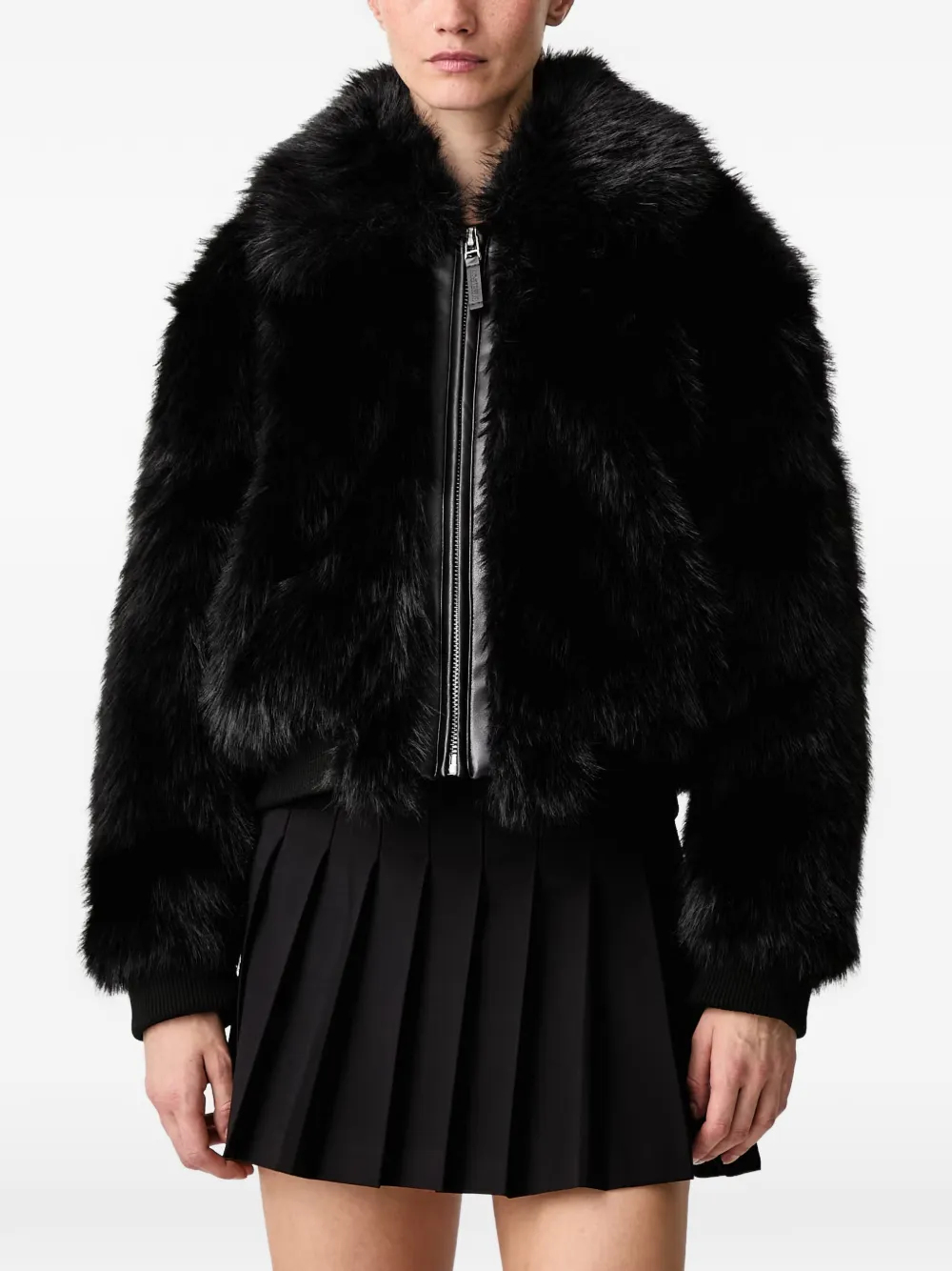 Wrstbhvr Gelija Faux-fur Bomber Jacket In Black