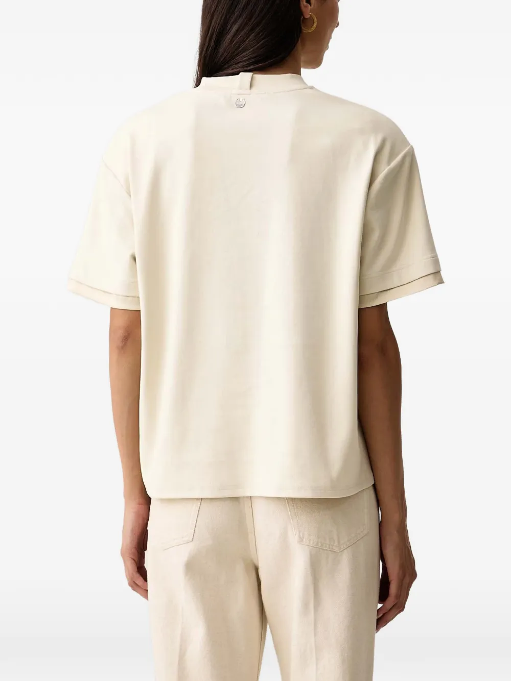 Silvian Heach layered-sleeve T-shirt Wit