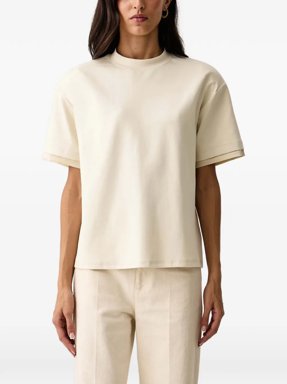 Silvian Heach layered-sleeve T-shirt Wit