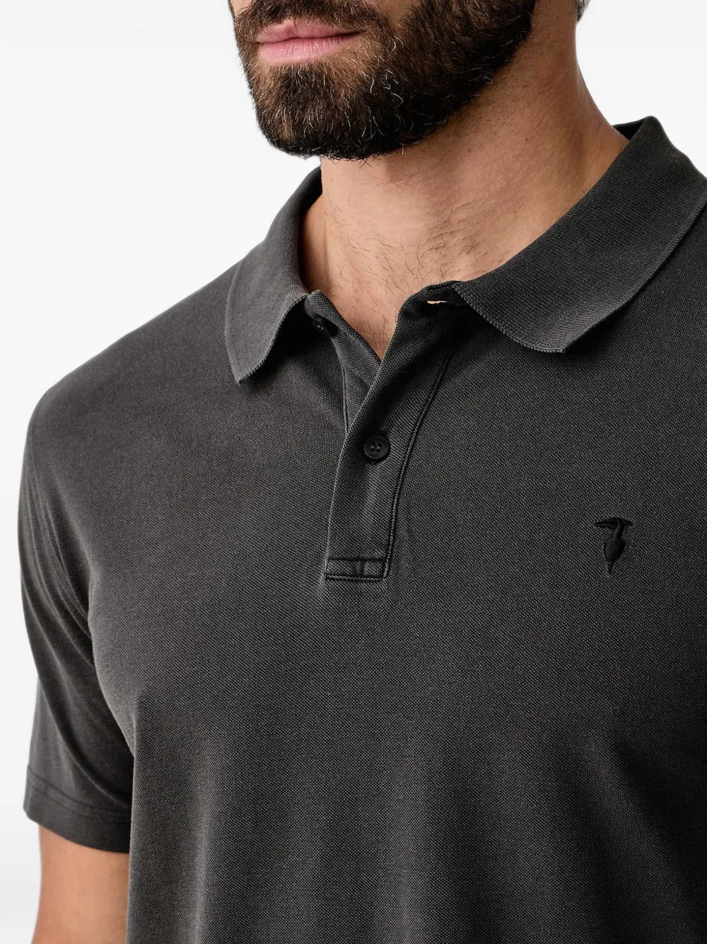 Trussardi ロゴ刺しゅう ピケ ポロシャツ | グレー | FARFETCH JP