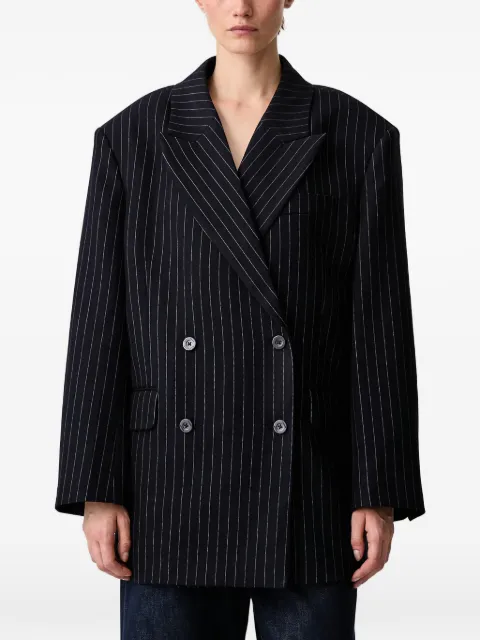WRSTBHVR Amal pinstripe-pattern double-breasted blazer