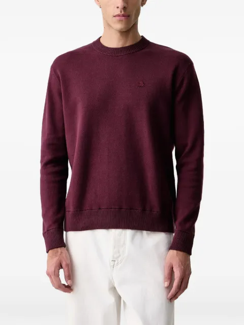 Benetton logo-embroidered crew-neck sweater