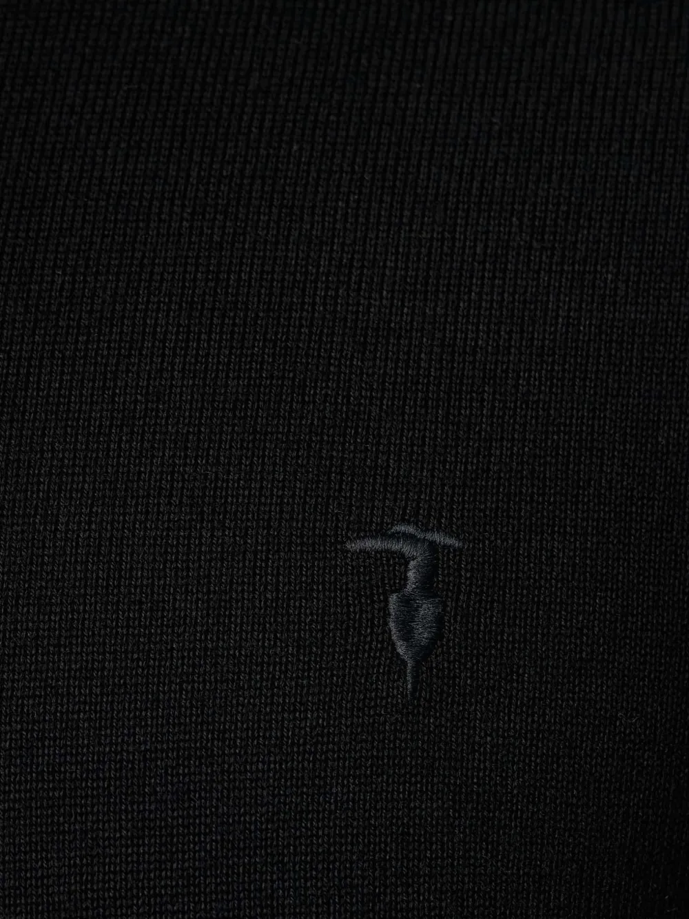 Trussardi Trui met geborduurd logo en ronde hals Zwart