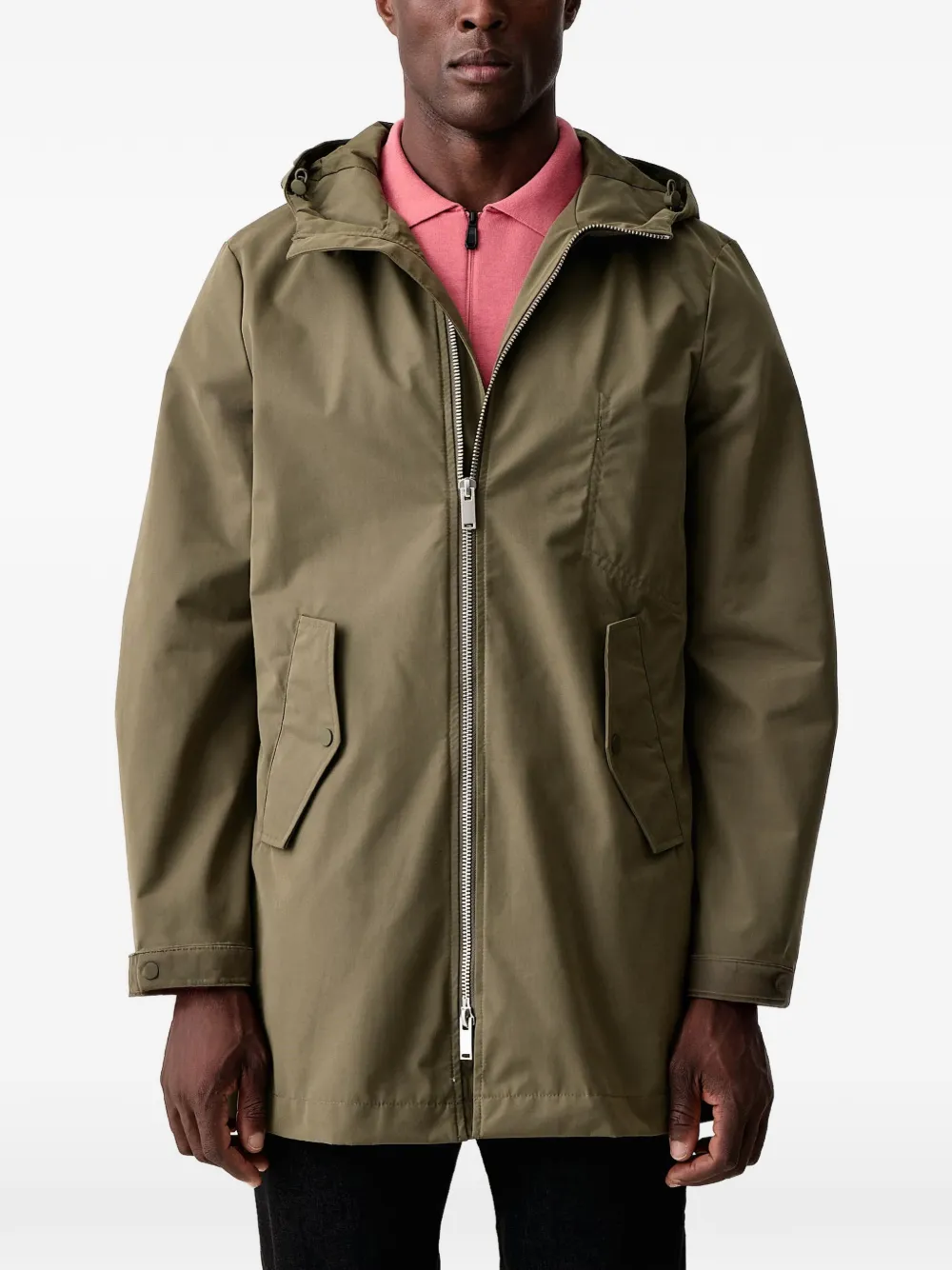 Benetton hooded zip-up jacket - Vert Benetton hooded zip-up jacket - Vert