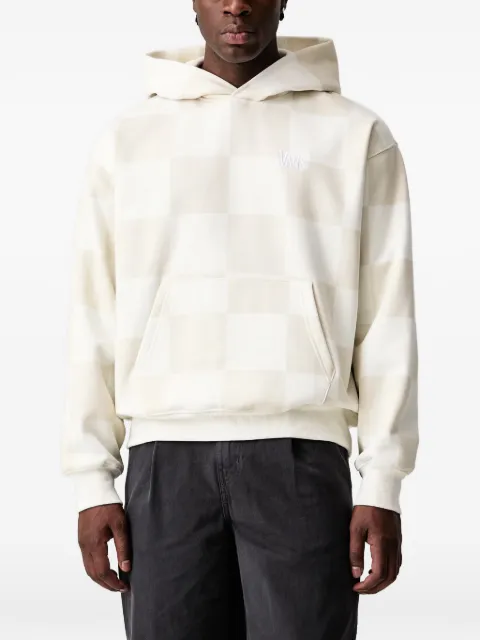 Vans checkerboard-print embroidered-logo hoodie