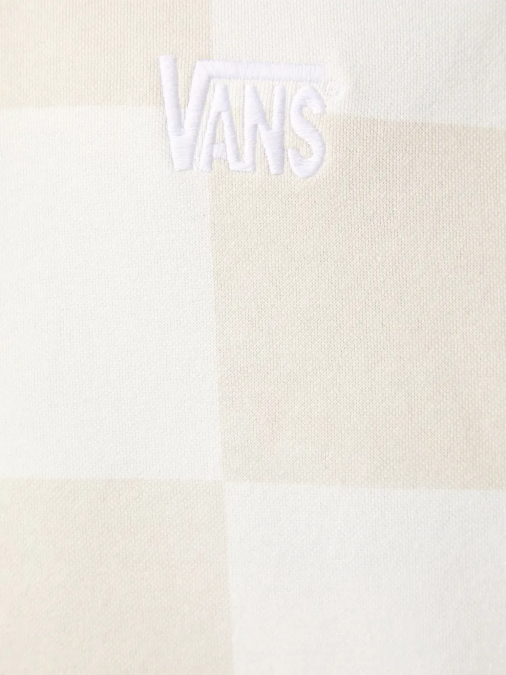 Vans checkerboard-print embroidered-logo hoodie Wit